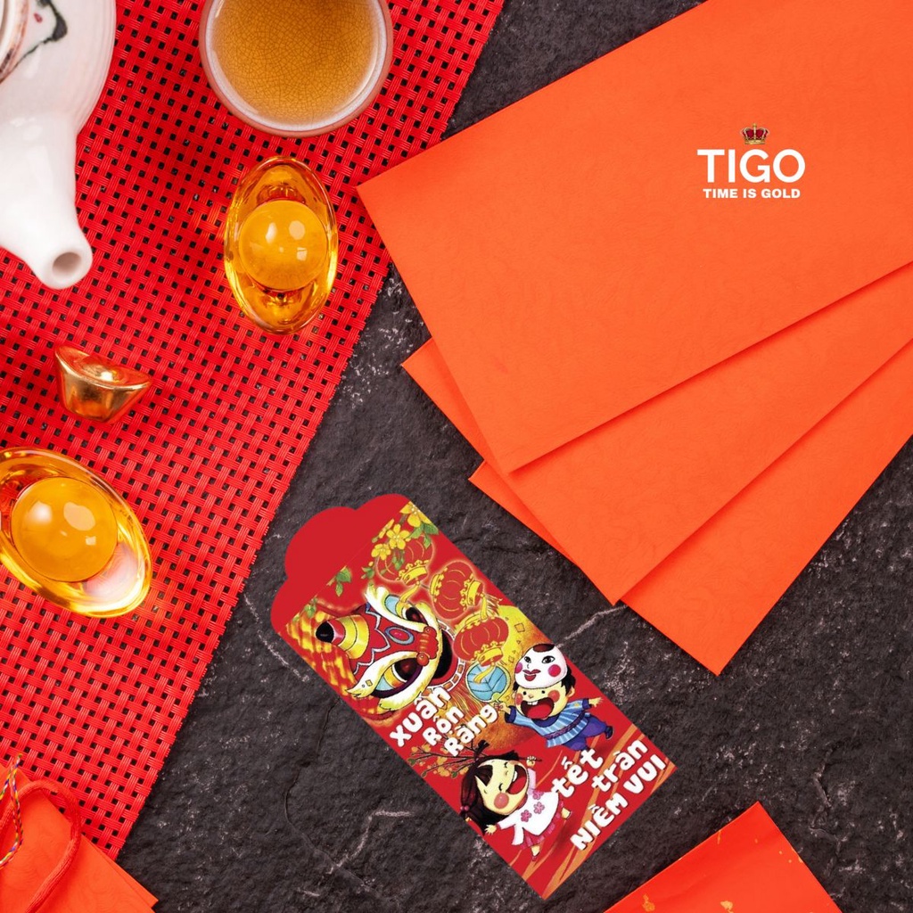 Bao lì xì đỏ may mắn chúc mừng năm mới 2023 quà tặng mua kèm deal sốc cho khách hàng mua đồng hồ nam nữ dây da dây thép