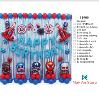 SIÊU ANH HÙNG - Combo bong bóng trang trí sinh nhật Avengers cho bé trai