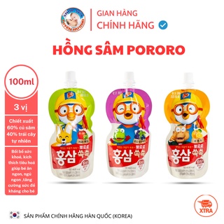 Nước hồng sâm trái cây hàn quốc pororo cho bé 100ml