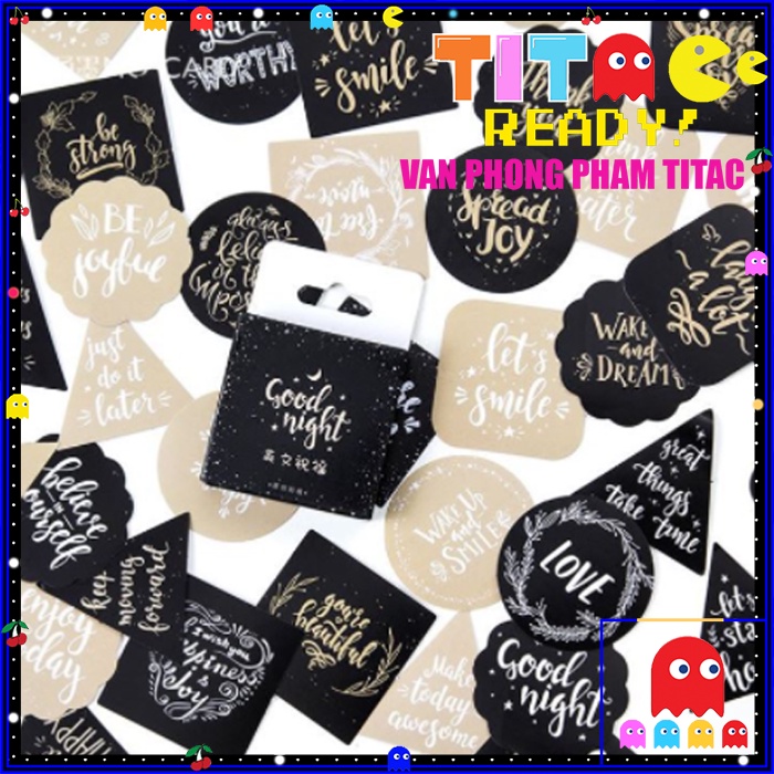 Hộp Miếng Dán Sticker Trang Trí Nhiều Mẫu Lựa Chọn