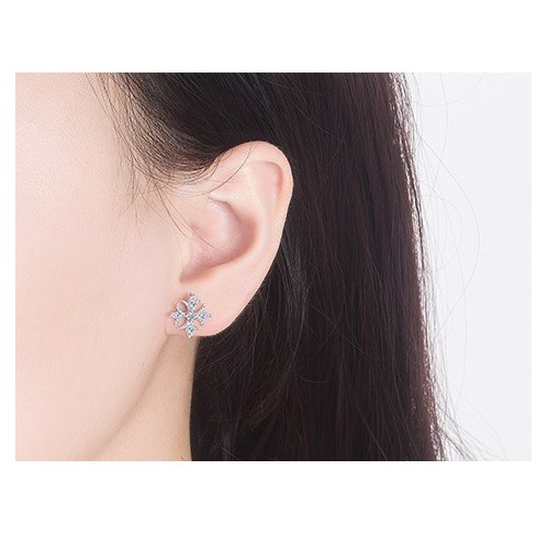 Bông tai mạ bạc 925 kiểu dáng tùy chọn thời trang Hàn Quốc cho nữ
