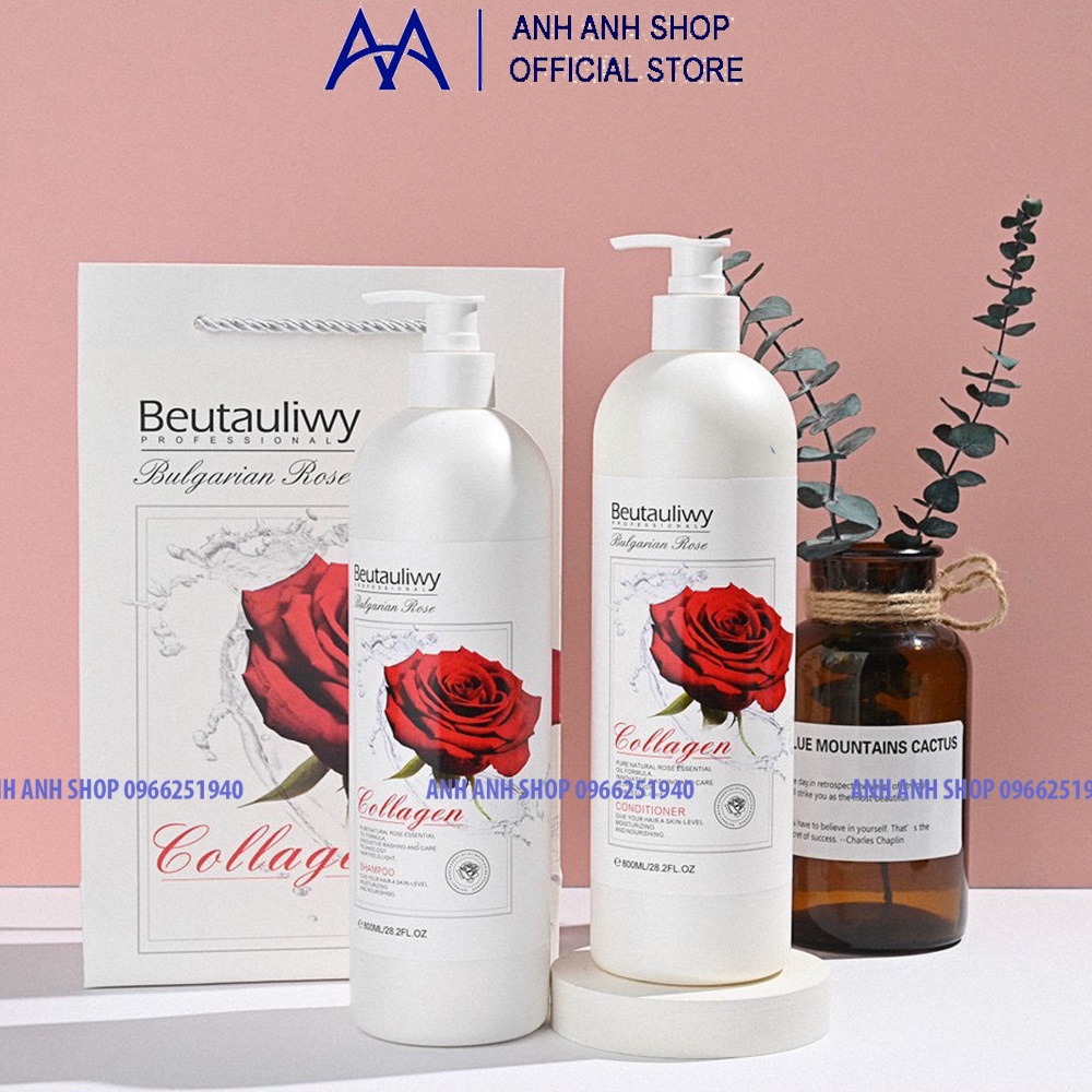 ✅ DẦU XẢ SIÊU MỀM MƯỢT PHỤC HỒI BEUTAULIWY HOA HỒNG CUNG CẤP DƯỠNG CHẤT COLLAGEN CHO