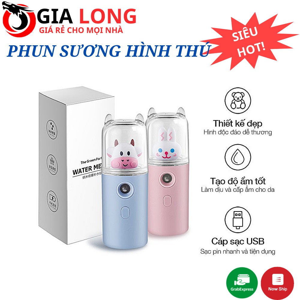 💖 Máy Phun Sương Mini Cầm Tay Giúp Làm Mát Và Dưỡng Ẩm Cho Da Hình Chú Bò Sữa Siêu Đáng Yêu 💖 | BigBuy360 - bigbuy360.vn