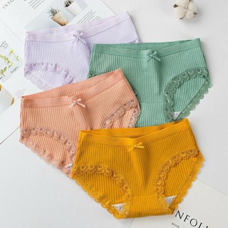 Quần lót coton sợi tre phối tăm viền ren
