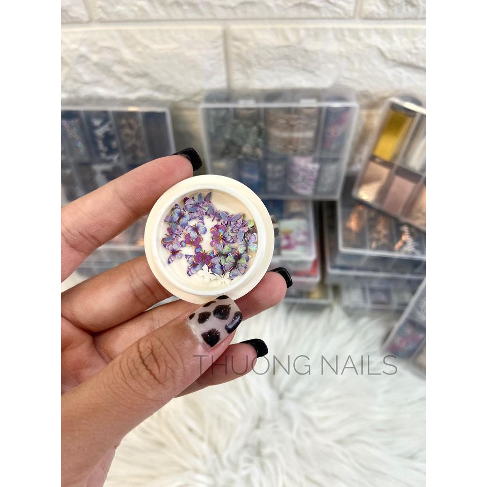 Đồ nail,phụ kiện nail, set bướm ẩn gel,ẩn bột hũ siêu đẹp, giá siêu rẻ