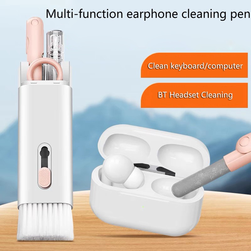Bàn Chải Làm Sạch Đa Năng 7 Trong 1 Với Đồ Kéo Khóa Dành Cho Bộ Sạc Tai Nghe