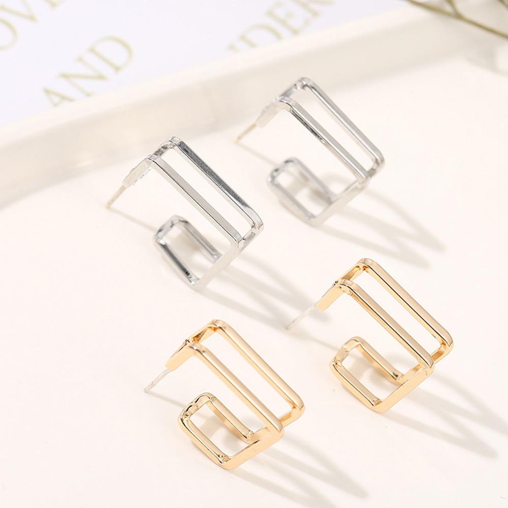 QQMALL Bông Tai Thiết Kế Rỗng Cá Tính Thời Trang Cho Nữ