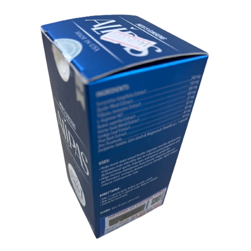 Sâm ALIPAS Hộp 60 viên - Tăng cường sinh lực phái mạnh - Cvspharmacy