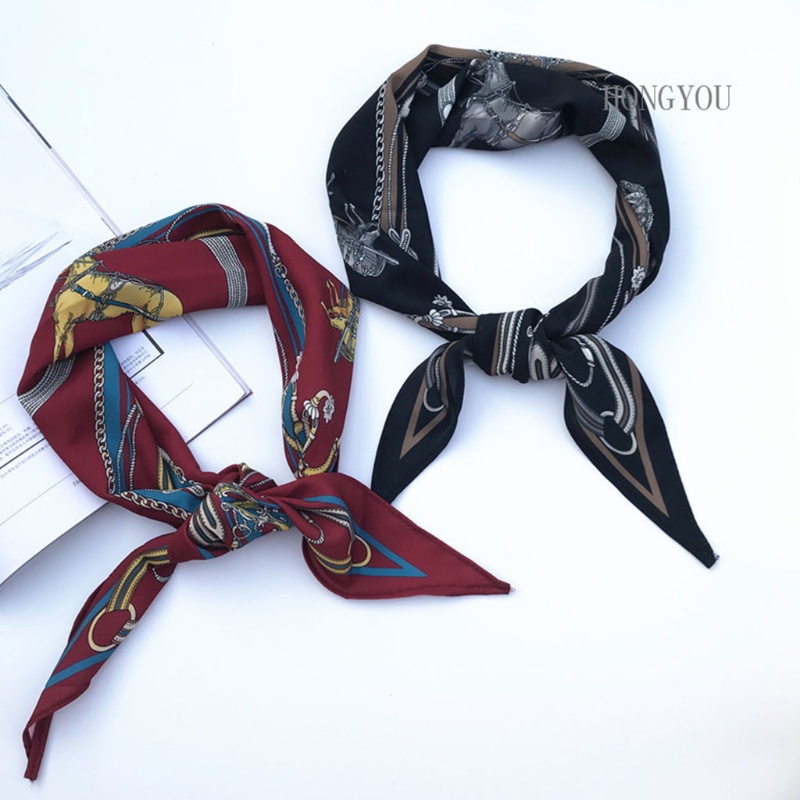 Khăn Quàng Cổ Ngắn In Họa Tiết Bằng Lụa Mềm Mại Thời Trang Mùa Hè Cho Nữ