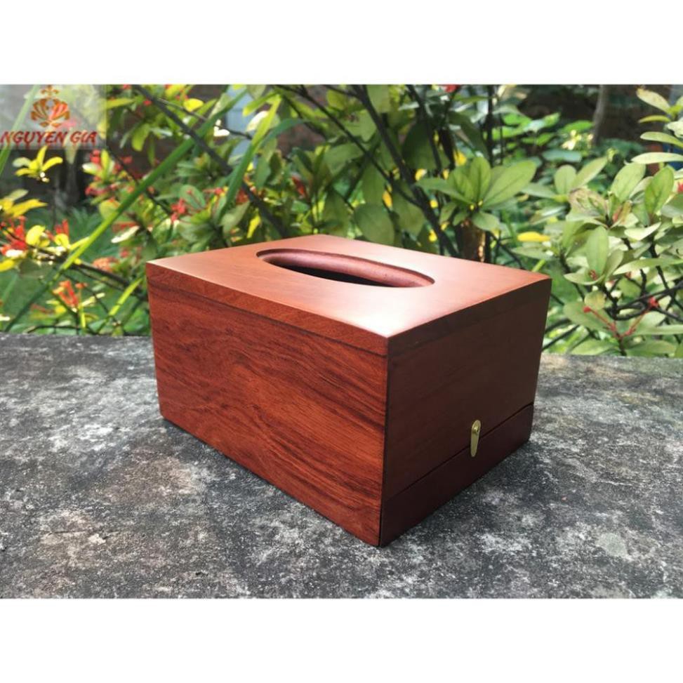 Hộp đựng giấy ăn cao cấp bằng gỗ Hương