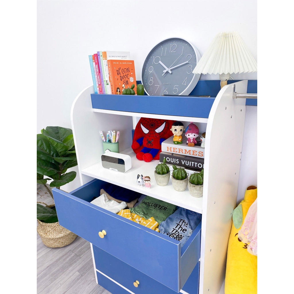 Tủ đồ đa năng hiện đại cho trẻ em blue shelf chính hãng IGA- GP128.19