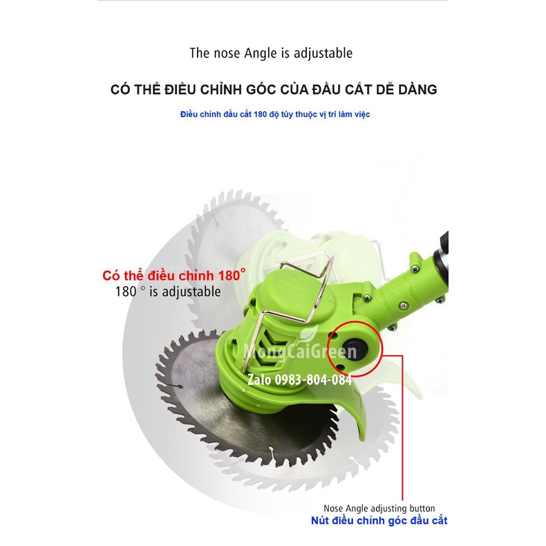 Máy cắt cỏ, tỉa cành cầm tay pin khủng 24v - công suất 1000w, Hàng nhập khẩu cao cấp