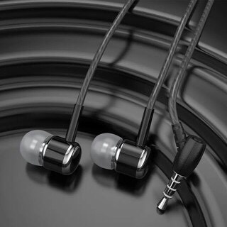 Tai nghe điện thoại nhét tai kim loại dây dù dạ chống rối Super Bass 9D new 2021