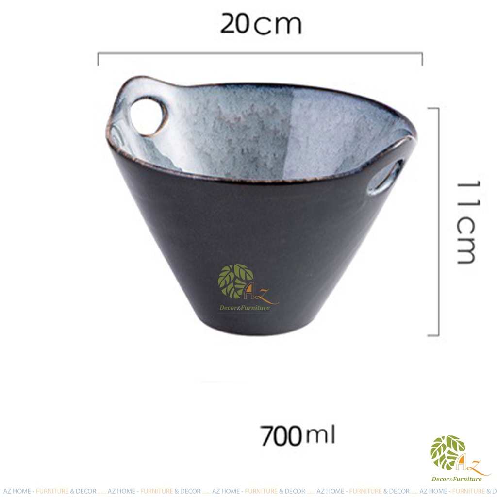 Bộ bát đĩa lẻ gốm sứ cao cấp Lá sen phong cách Nhật