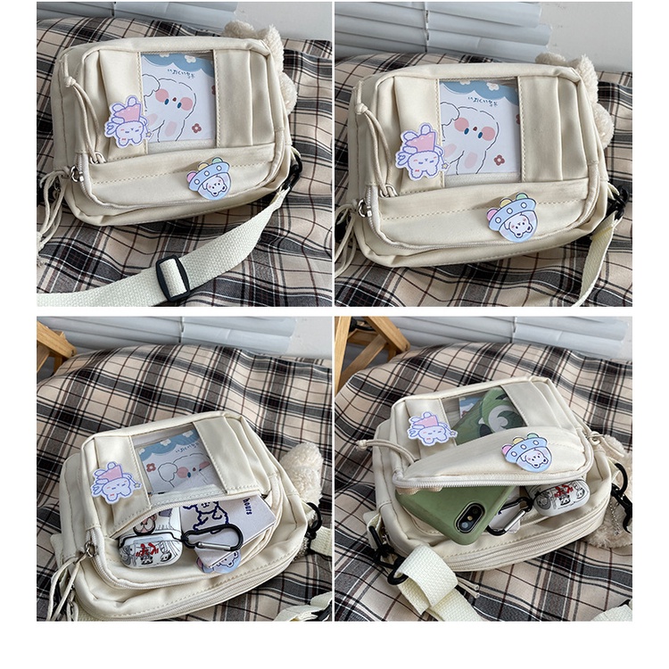 Túi Đeo Chéo Nhỏ Dáng Vuông Dễ Thương Cho Nữ