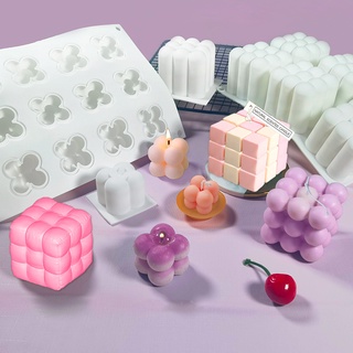 Khuôn Silicone Làm Bánh Mousse/Xà Phòng/Xà Phòng Hình Khối Rubik 3D DIY
