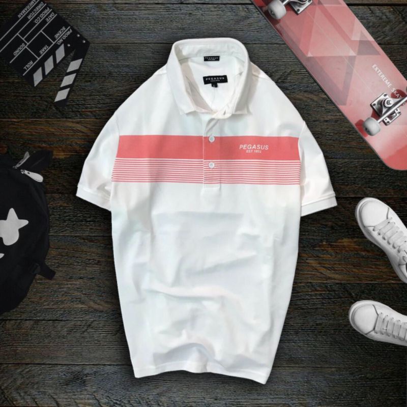 Áo thun polo nam chất cá sấu gai mềm, áo tay ngắn sọc đep | BigBuy360 - bigbuy360.vn