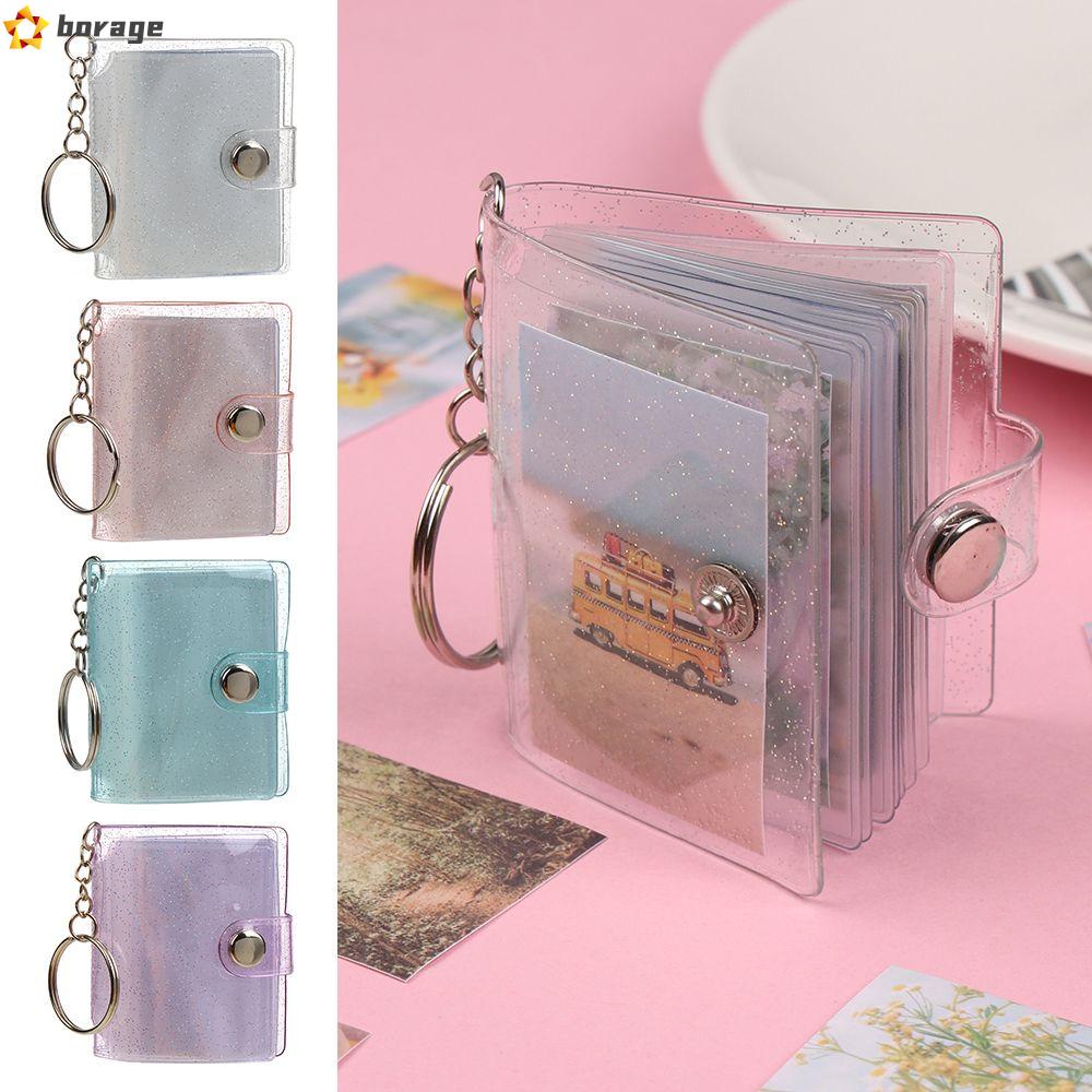 Cuốn Album Đựng Ảnh Mini Bằng PVC 2 Inch Nhiều Màu Có Móc Khóa Tiện Dụng