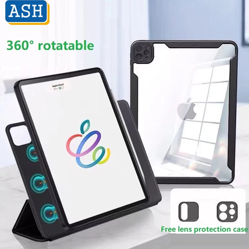 Bao Da Máy Tính Bảng Nam Châm Có Thể Gập Làm Giá Đỡ Xoay 360 Độ Cho Ipad Pro 11 2021 3rd M1 12.9 2020 2018 Air 4th Gen 10.9 Ốp