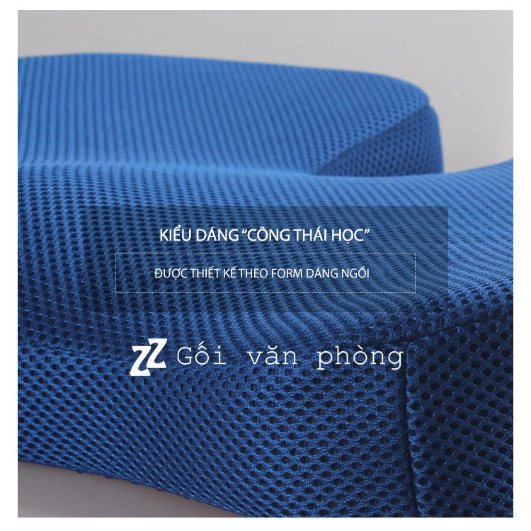 Gối (Nệm) Lót Ghế Văn Phòng Cao Su Non, Chống Đau Xương Cụt,  Ê Nhức Mông ZURI PILLOW - GLM02