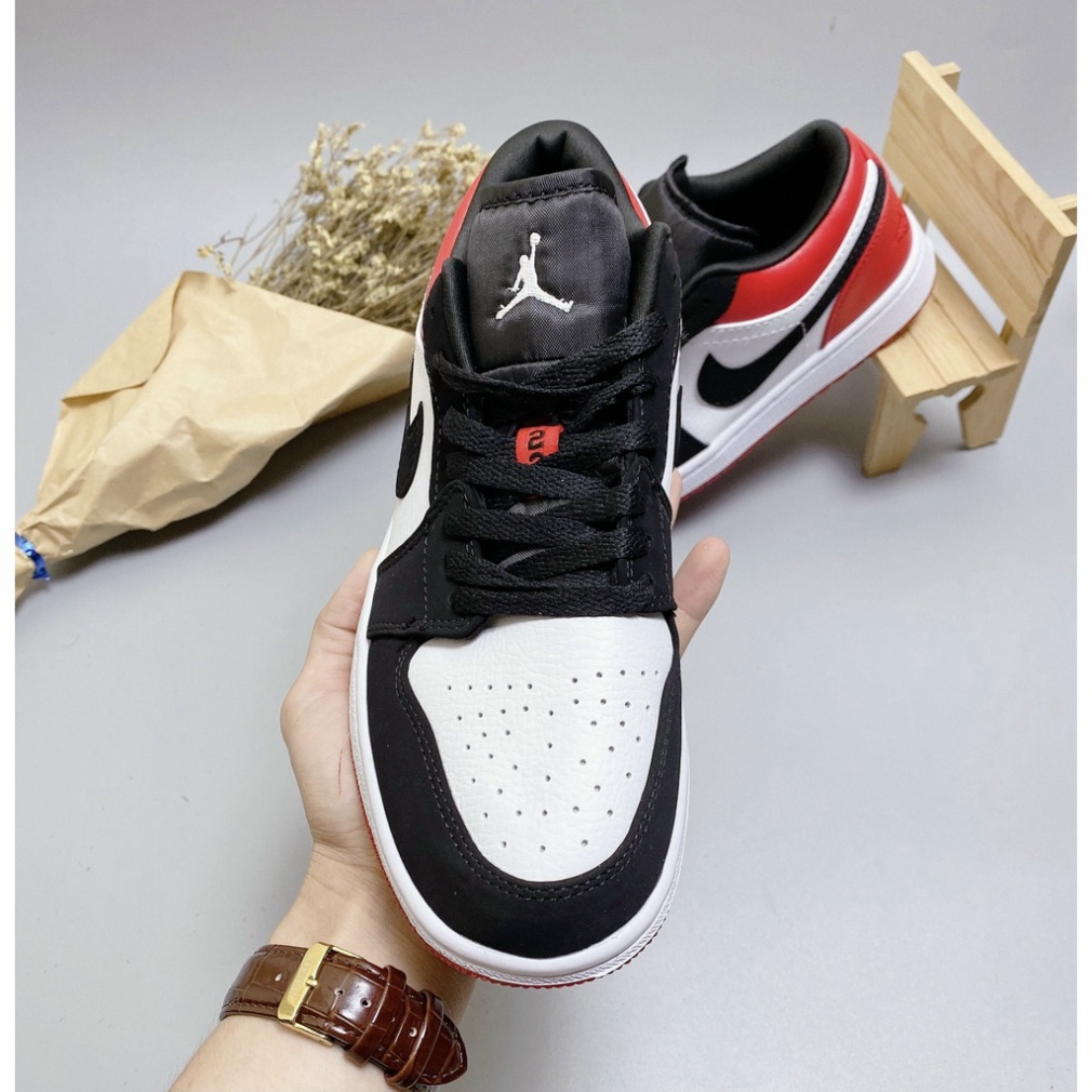 [Ả𝐧𝐡 +Video 𝐓𝐡ậ𝐭] Giày Jordan Cổ Thấp Nam Nữ, Giày Sneaker JD1 Đỏ Đen Cổ Thấp Thời Trang Cao Cấp Hottrend 2022 | WebRaoVat - webraovat.net.vn