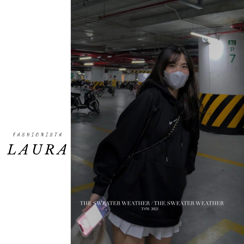 Áo hoodies nữ nỉ bông N ike 5 màu dáng thụng tay bo có mũ Laura Boutique - Áo hoodies nỉ bông nữ 5 màu | BigBuy360 - bigbuy360.vn
