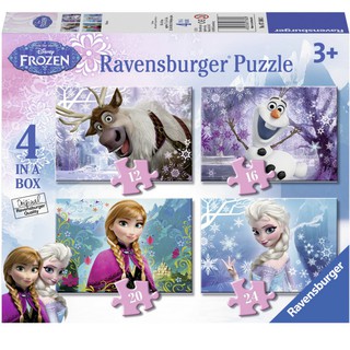 Xếp hình puzzle Frozen 4 bộ 12/16/20/24 mảnh Ravensburger 07360 3 - Disney license