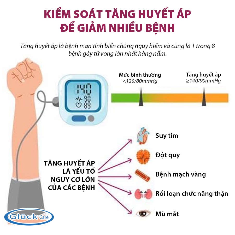 Máy đo huyết áp bắp tay tự động Gluck Care B56 thương hiệu Đức chính hãng bảo hành 24 tháng