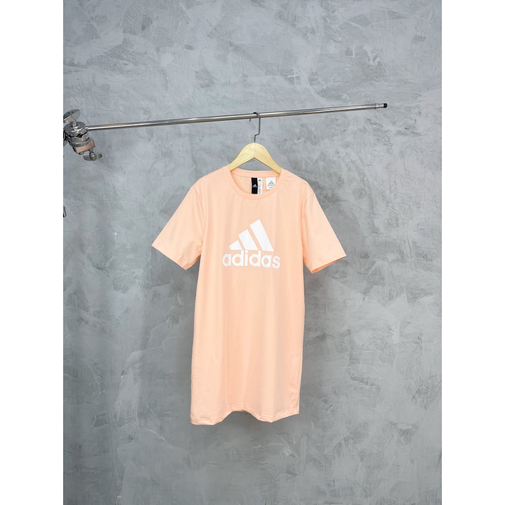 (HÀNG XUẤT XỊN) Váy / Đầm das hồng nhạt 1800 Essential Logo Dress PINK Made in Cambodia full tag code