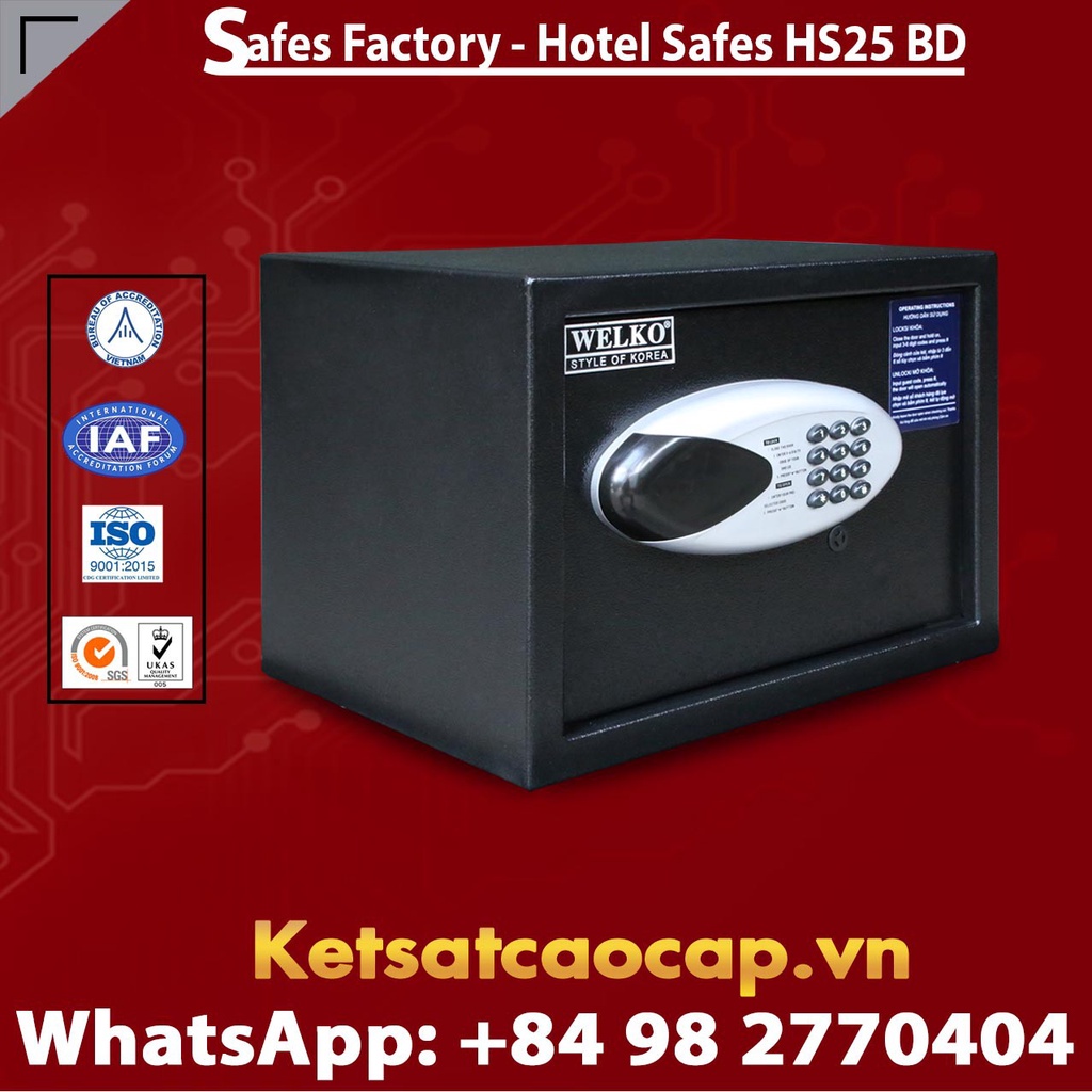 Két Sắt Khách Sạn Hotel Safes WELKO HS25 BD