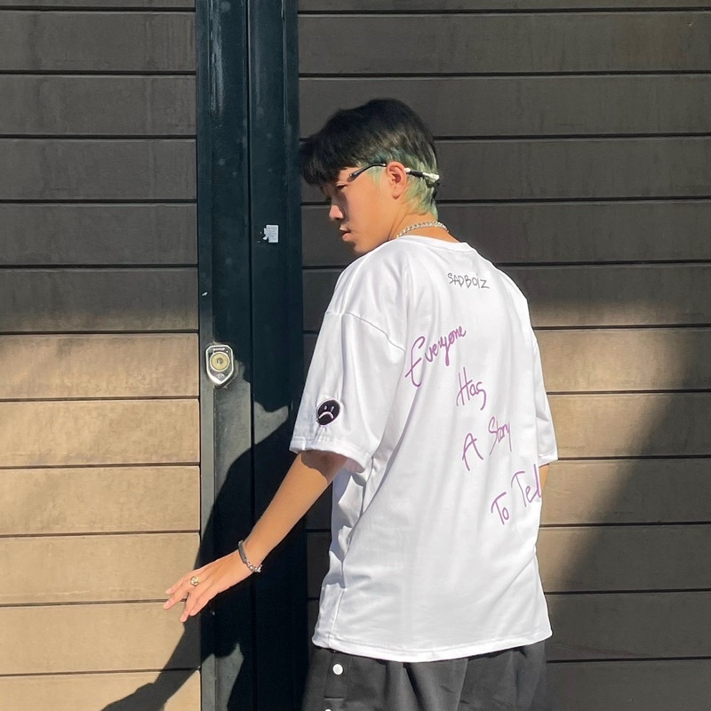 Áo thun sad boiz sad story logo thêu mặt cười (full tag) | BigBuy360 - bigbuy360.vn