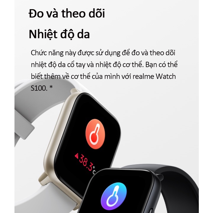 Đồng Hồ Thông Minh realme TechLife Watch S100 Pin Liên Tục 12 ngày - BẢO HÀNH CHÍNH HÃNG