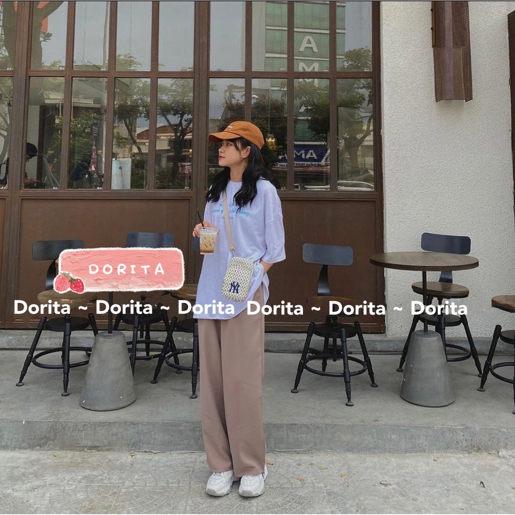 Quần ống rộng cạp siêu cao Quần ống suông Culottes Ulzang - Dorita Boutique