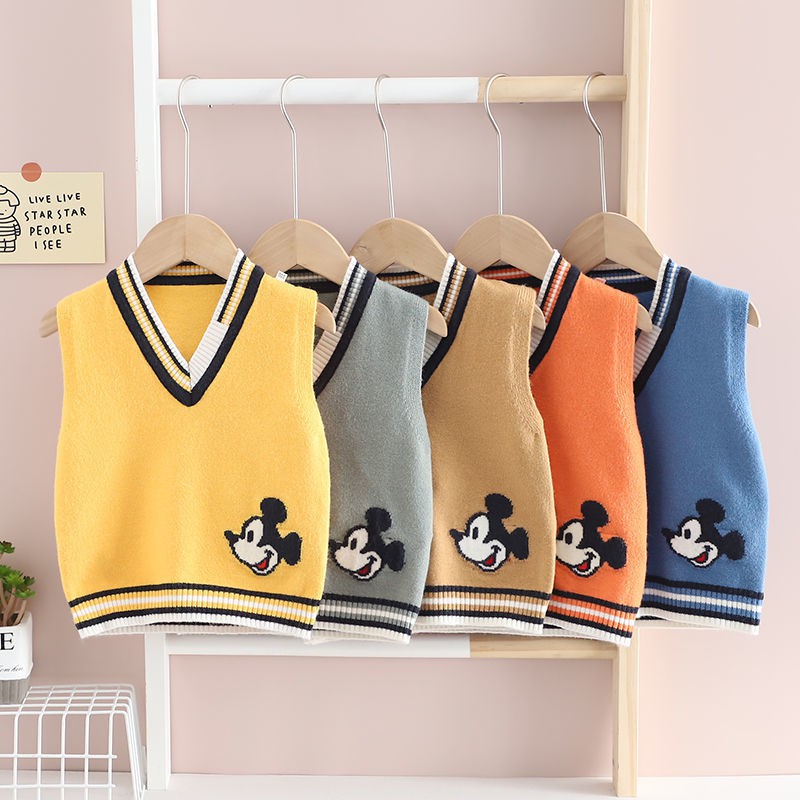 Áo vest họa tiết hoạt hình thời trang mùa xuân cho bé