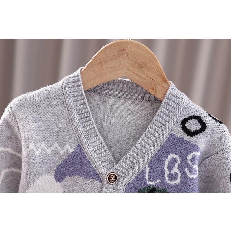 áo cardigan hoạ tiết cho bé