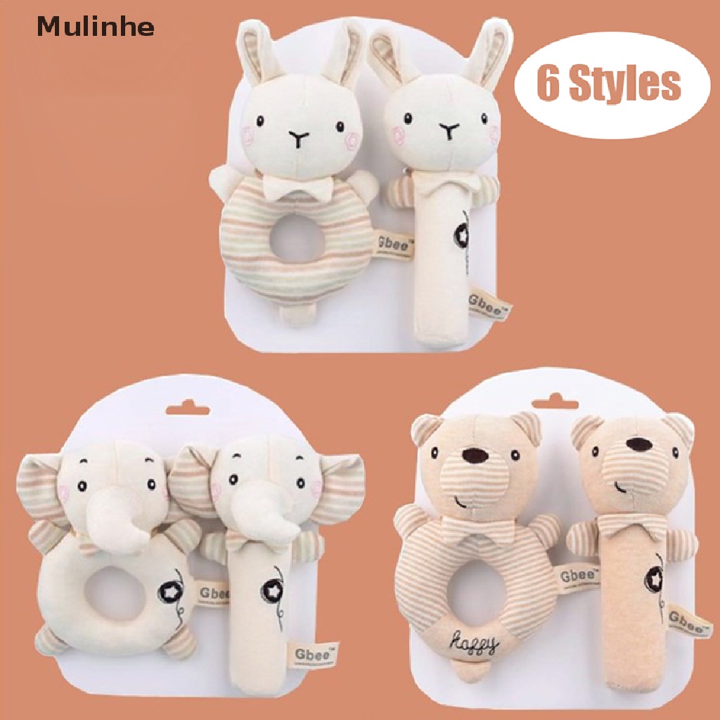 Đồ chơi lắc cầm tay hình động vật hoạt hình nhồi bông mềm mại dễ thương xinh xắn cho trẻ em