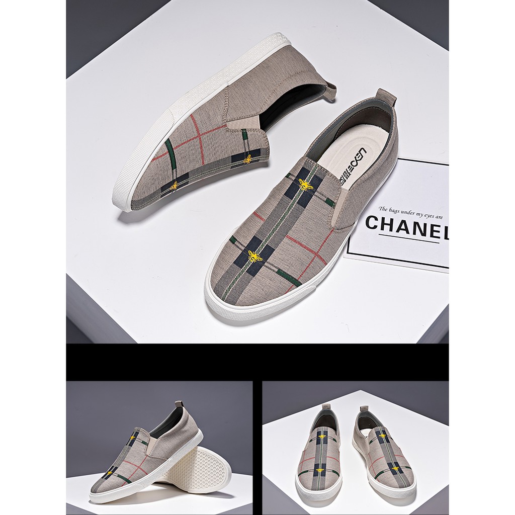 [XẢ KHO, LẺ SIZE] Giày lười nam - Slip on nam vải - Mã LY107 | BigBuy360 - bigbuy360.vn