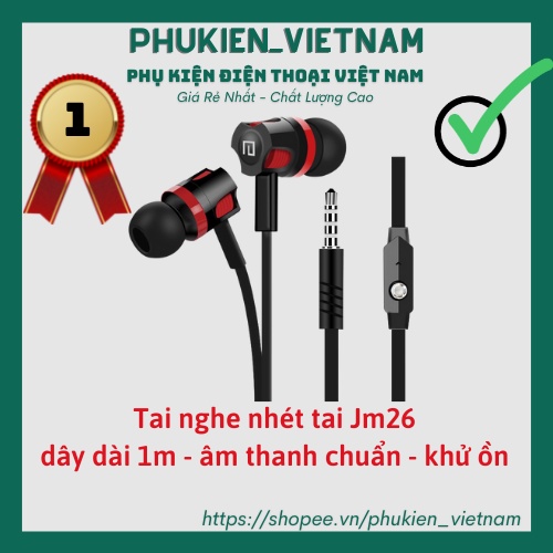 Tai nghe nhét tai earphone Langsdom JM26 Super Bass dùng cho iPhone iPad Android Laptop