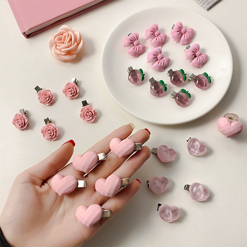 Bộ 5 Kẹp Tóc Mini Đính Hoạ Tiết Siêu Dễ Thương