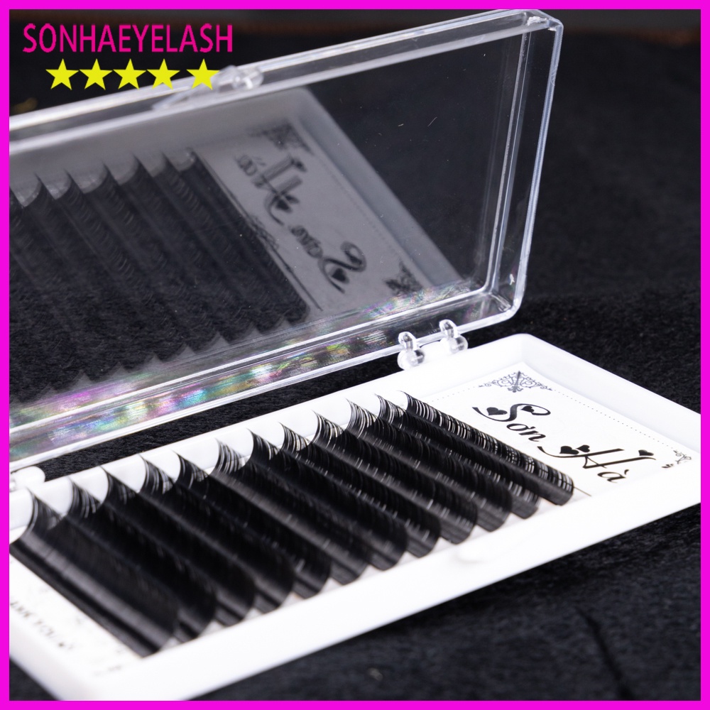 Mi khay mix độ cong C, D, CC 1 khay đủ size từ 8mm - 13mm, Sơn Hà eyelash chuyên sỉ lẻ dụng cụ mi