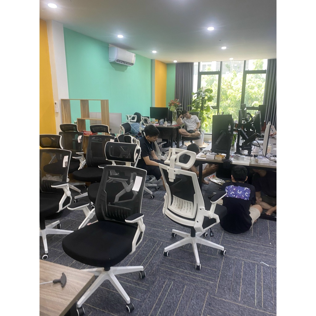 Ghế Xoay Văn Phòng Xiaomi Manson Ergonomic Trắng Thiết Kế Chuẩn Công Thái Học, Ghế Văn Phòng Tay Gập Cao Cấp.