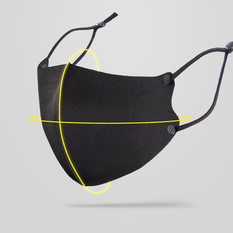 1 Set 5 Khẩu Trang Lụa Lạnh Chống Bụi Có Thể Giặt Lại 89L2