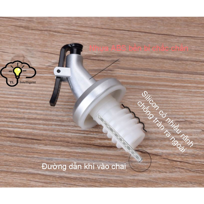 Nắp đậy nút chai có vòi rót cho chai lọ đựng nước mắm, xì dầu, dầu ăn, nước tương tiện dụng
