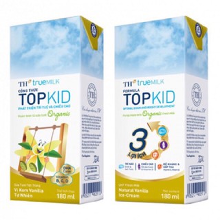 Lốc 4 hộp sữa tươi tiệt trùng TH True Milk công thức Topkid 180ml