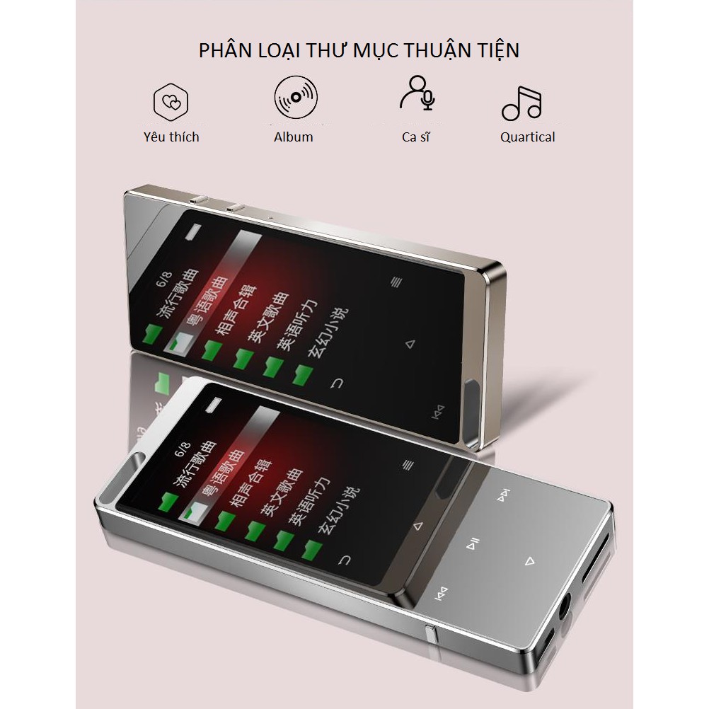 [Mã 155ELSALE giảm 7% đơn 300K] Máy nghe nhạc Ruizu D15 Bluetooth hifi lossless bộ nhớ trong 8G