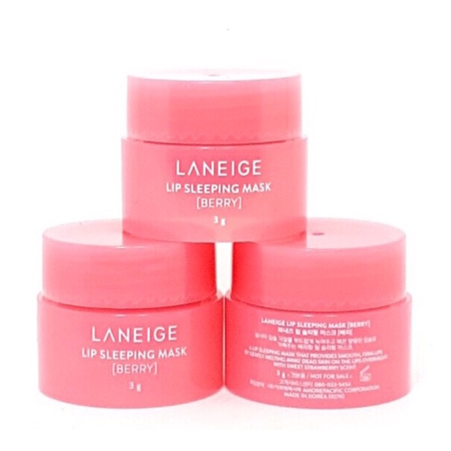 Mặt nạ ngủ môi Laneige Lip Sleeping Mask Berry 3g , Dưỡng ẩm và làm mềm môi