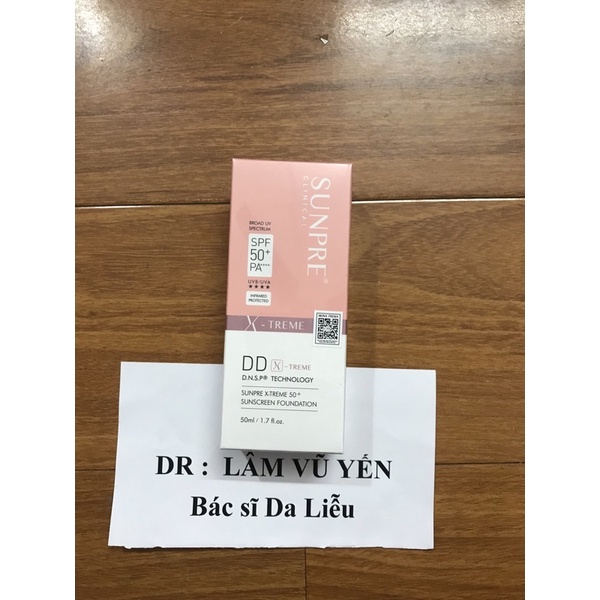 Kem chống nắng có màu Mona Frema SUNPRE DD,AA, DD X-treme SPF50+ 20ml - Dr. Lâm Vũ Yến