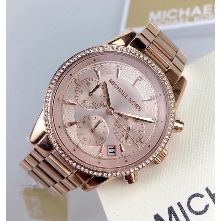 Đồng Hồ Nữ Michael Kors Ritz Rose Gold MK6357