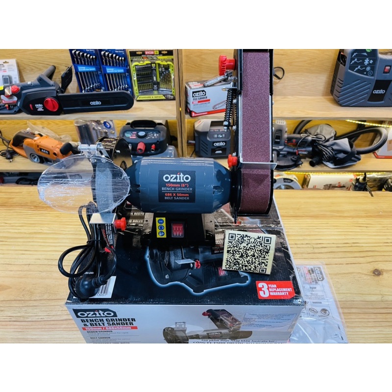 MÁY MÀI BÊN ĐÁ BÊN ĐAI NHÁM HIỆU OZITO BGBS-240 HÀNG MỚI 100% NHẬP KHẨU AUSTRALIA