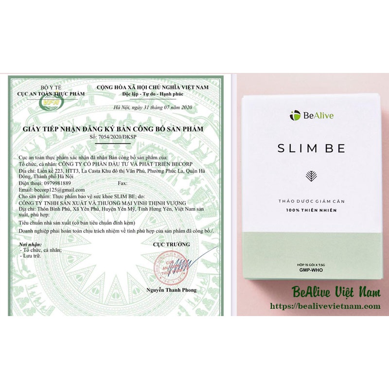 Giảm Cân Slim Be Mới Dạng Viên Chính Hãng Hộp 30 Viên